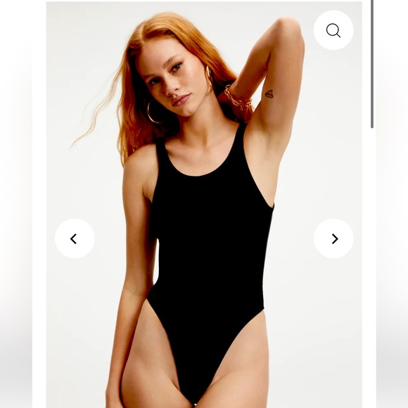 NWOT GOOD AMERICAN RACERBACK TANK RIBBED BODYSUIT In Black Size 3 - Picture 5 of 14